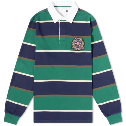 Striped Rugby Crest Polo