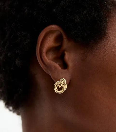 New Look 18ct Gold Plated Knot Doorknocker Earrings