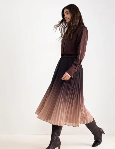 Phase Eight Ombre Pleated Midi Skirt Multi