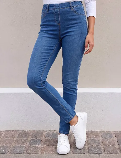 Roman Stretch Denim Elasticated Waist Jeggings Denim