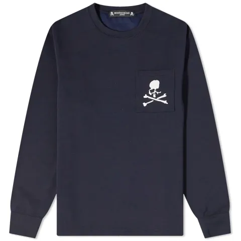Long Sleeve Skull Pocket Tee