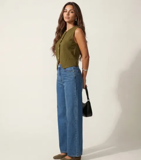 Women's Light Blue Straight Leg Jeans