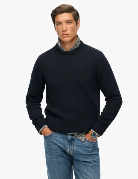 Superdry & Co Pure Cotton Crew Neck Jumper Navy
