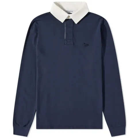 Maison Kitsuné Tonal Fox Patch Rugby T-Shirt