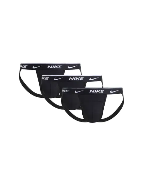 Nike 3 Pack Cotton Rich Stretch Jock Straps Black