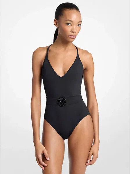 Crossback Belted Swimsuit