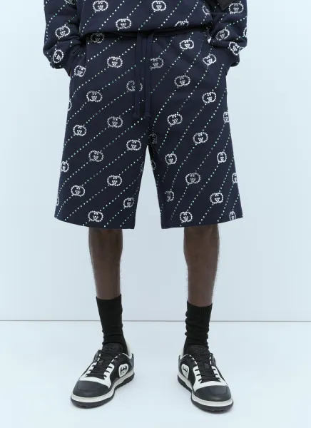 Crystal Interlocking G Shorts
