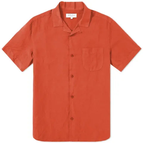 Short Sleeve Malick Garment Dyed Cotton Shirt