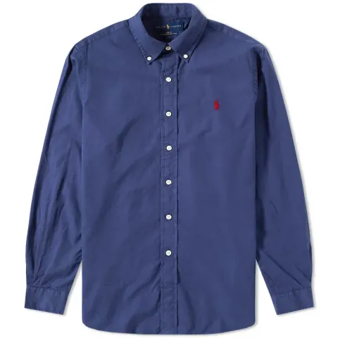 Garment Dyed Button Down Twill Shirt