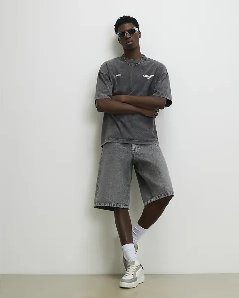River Island Washed Denim Jorts