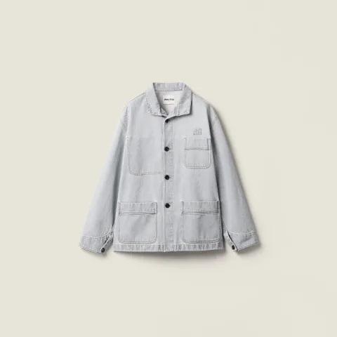 Denim blouson jacket