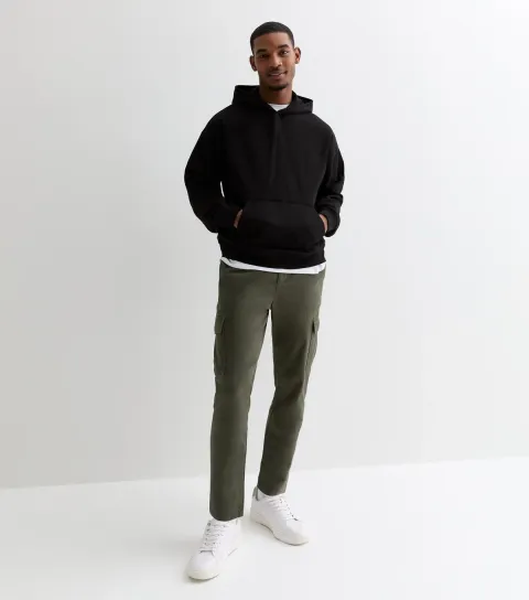 Women's Khaki Cotton Cargo Trousers