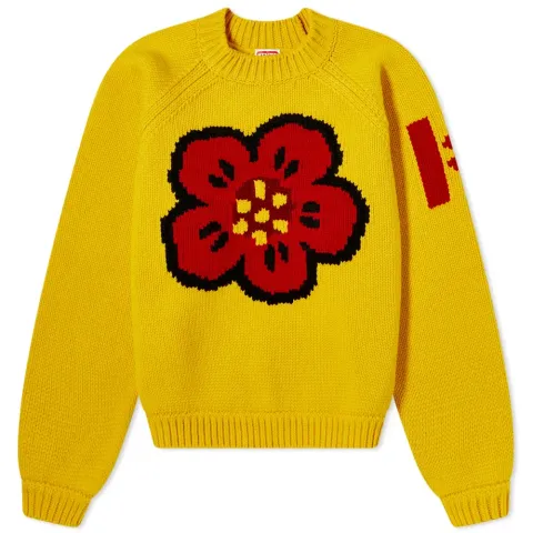 Graphic Poppy Chunky Knitted Jumper