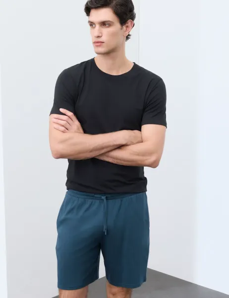 Autograph Supima Cotton Modal Pyjama Shorts Teal Green