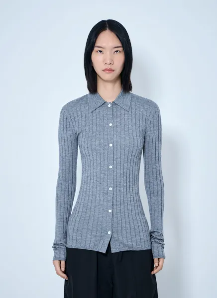 Slim Ribbed Cardigan