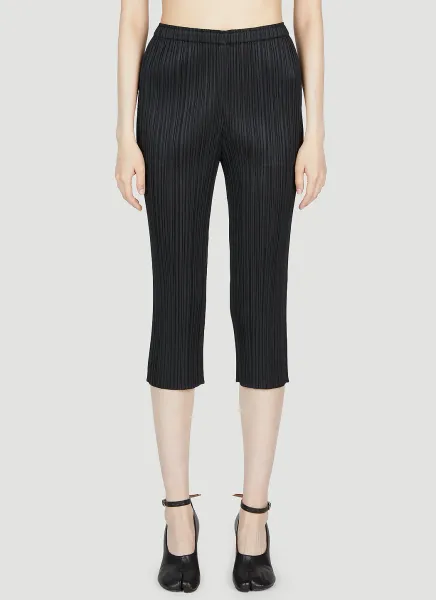 Cropped Pleated Pants