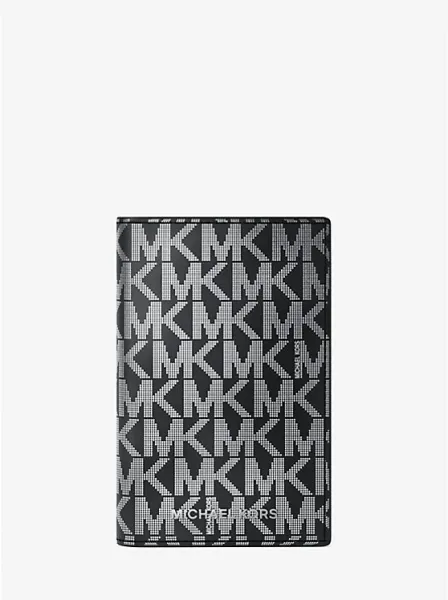 Hudson Metallic Signature Logo Folding Card Case