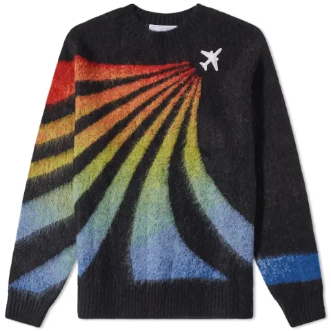 Rainbow Mohair Crew Knit