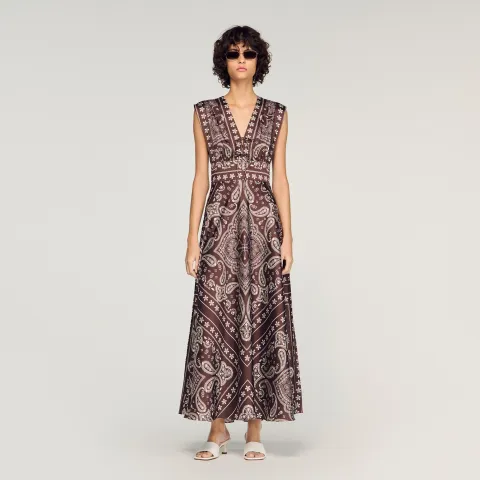 Bandana-print maxi dress