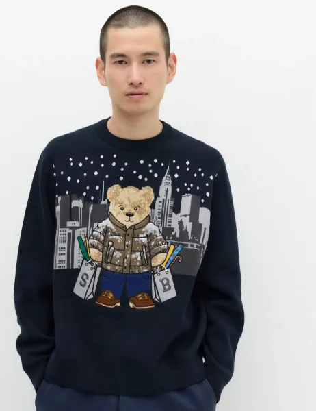 Spencer Bear™ Pure Cotton Spencer Bear Crew Neck Jumper