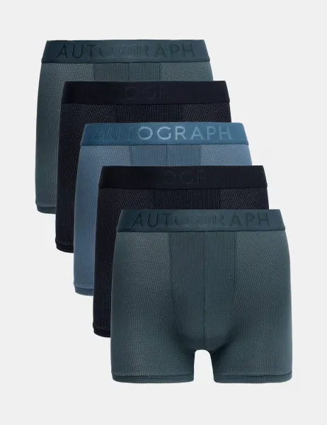 Autograph 5 Pack Modal Stretch 360 Flex Trunks Blue Mix