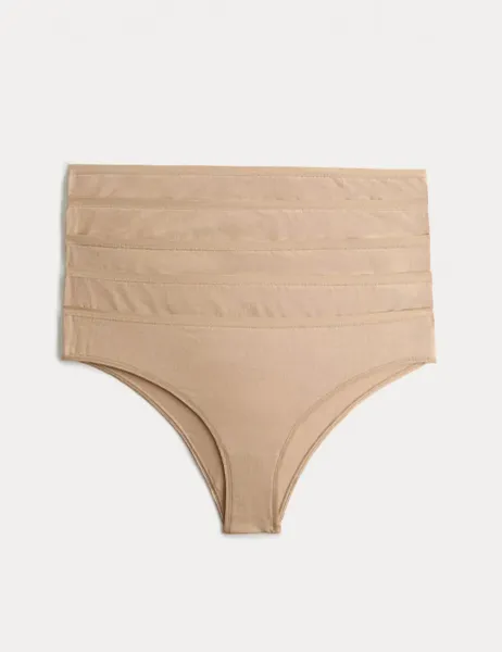 Marks & Spencer 5pk Cotton Modal Brazilian Knickers Rose Quartz