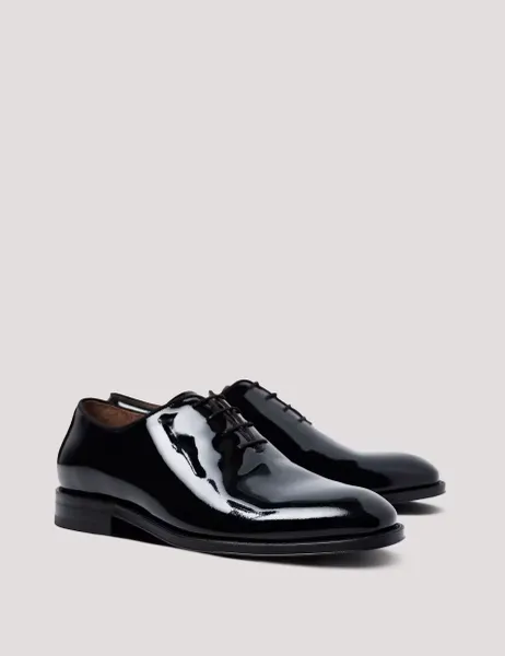 Patent Leather Oxford Shoes Black