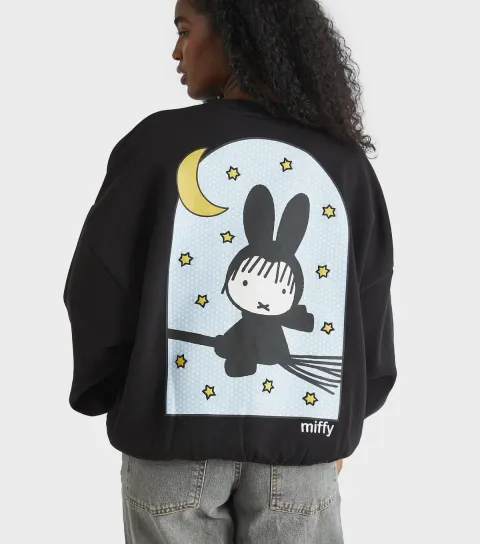 Skinnydip Women's Black Embroidered Miffy Sweatshirt
