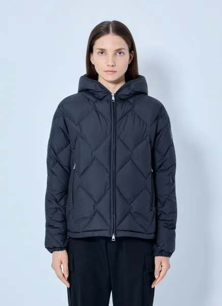 Moncler Arvouin Hooded Diamond-Quilted Short Down Jacket