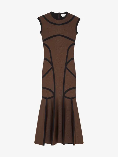 Anatomical Lines Knit Midi Dress