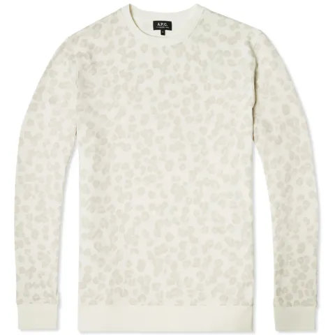 A.P.C. Leopard Print Crew Sweater