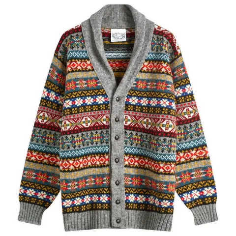 Jamieson's of Shetland Fair Isle Shawl Collar Cardigan