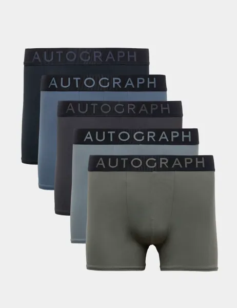 Autograph 5 Pack Ultrasoft Trunks Blue Mix
