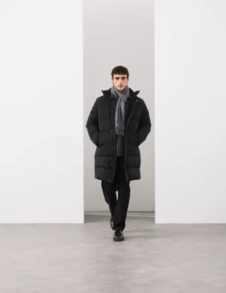 Autograph Feather and Down Puffer Jacket with Stormwear Black