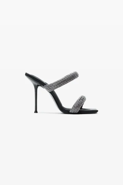 julie black crystal hotfix tubular sandals