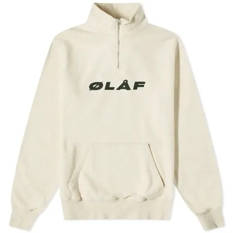 Italic Zip Mock Neck