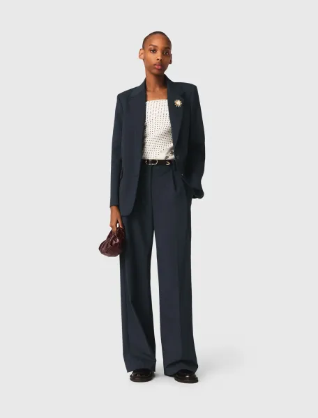 Striped suit jacket