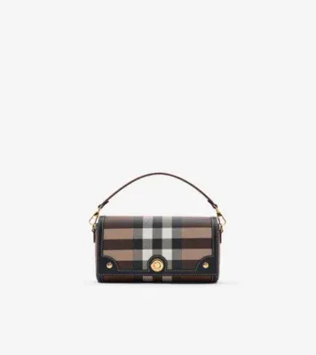 Top Handle Note Bag in Dark birch brown