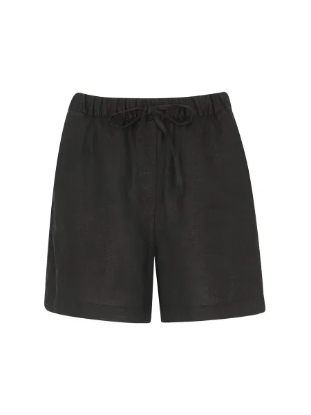 Whistles Black Linen Elasticated Short