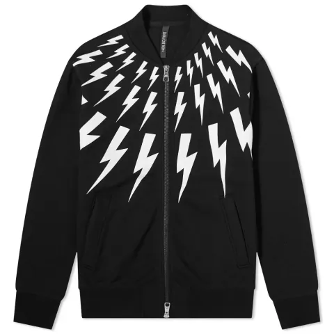 Fairisle Thunderbolt Jersey Bomber Jacket