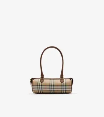 Mini Check Barrel Bag in Archive beige