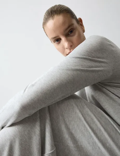 Autograph Modal Rich Long Sleeve Pyjama Top Grey