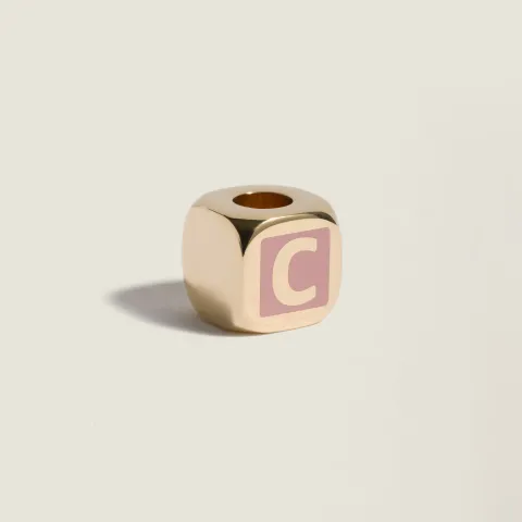 Enameled metal dice charm