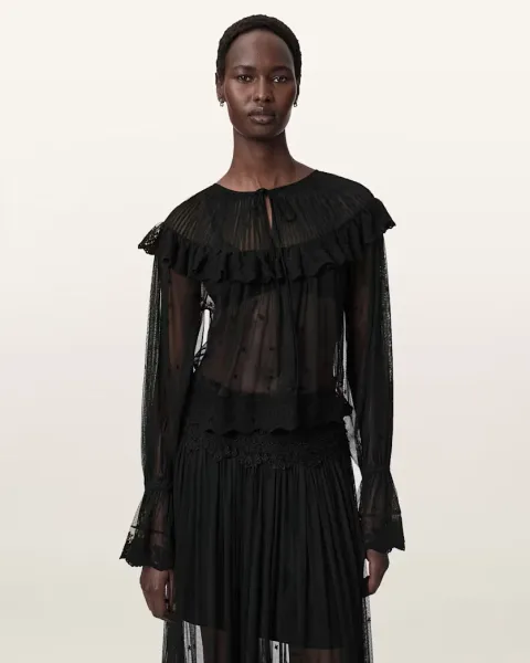 Trixie Lace Embroidered Top