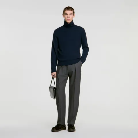 SANDRO Roll neck cashmere jumper