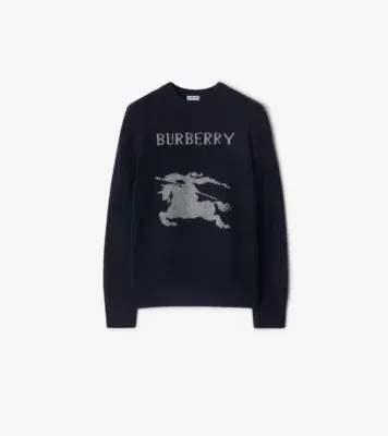 Knight Wool Cashmere Sweater in Navy