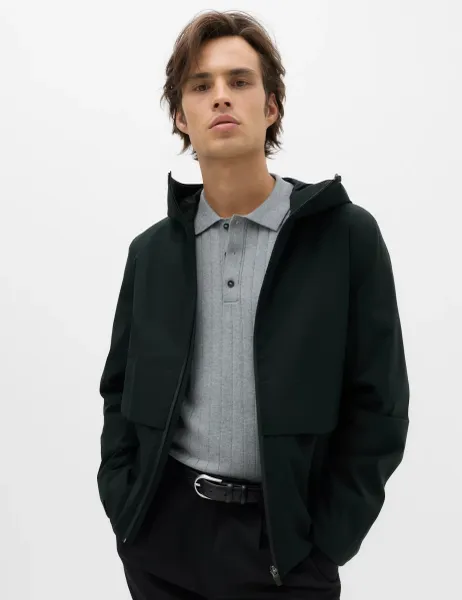 Marks & Spencer Lightweight Hooded Waterproof Jacket Black