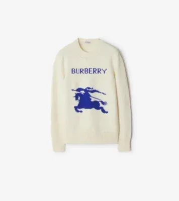 Knight Wool Cashmere Sweater in Off white