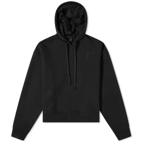 Embroidered Tonal Cropped Hoodie