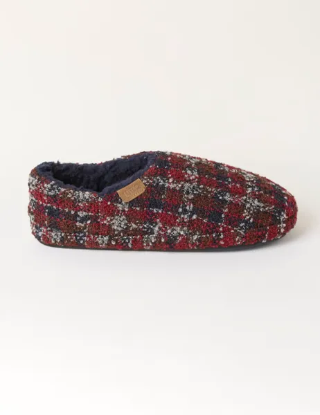 FatFace Checked Mule Slippers